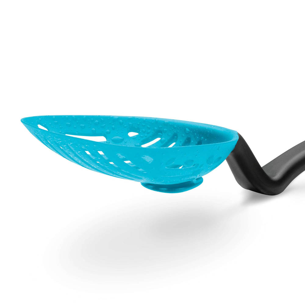 Schuimspaan Big Lestrain Lepel, Blauw- Lepel met vergiet - 38,5cm - Kunststof | Dreamfarm