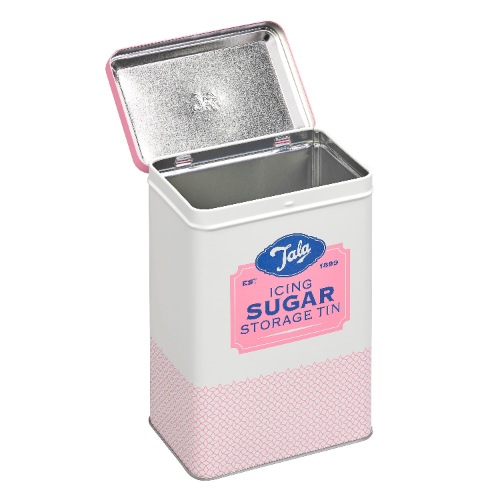 Bewaarblik Icing Sugar, 1950's, Roze/Wit - Tala