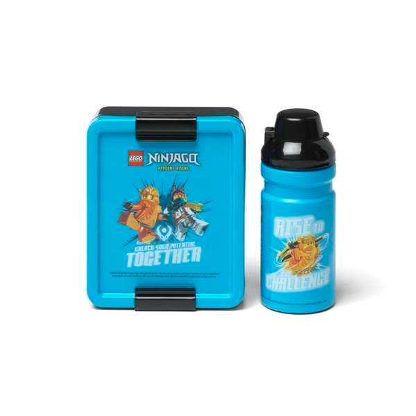 Lunchset Ninjago, Lunchbox met Drinkfles, 0.39 L, Blauw - LEGO
