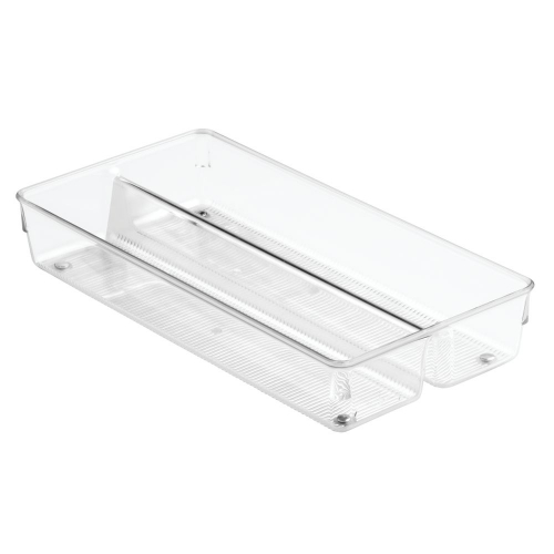 Lade Organizer, 2 Vakken, 15.2 x 30.5 x 5.1 cm, Kunststof, Transparant - iDesign | Linus