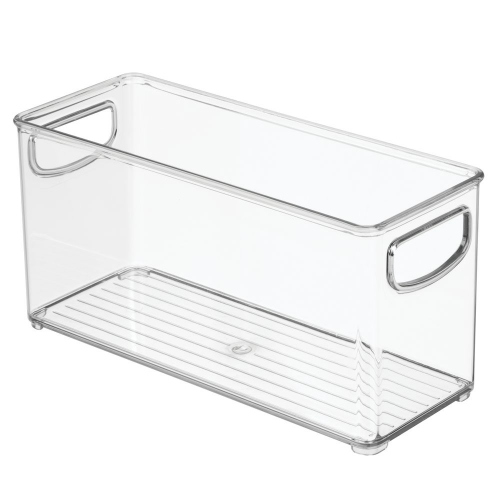 Opbergbox met Handvaten, 10.2 x 25.4 x 12.7 cm, Stapelbaar, Kunststof, Transparant - iDesign | Kitchen Binz