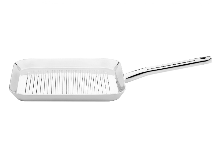 Grillpan, 5-ply, RVS, 28 x 28 cm - Cookai