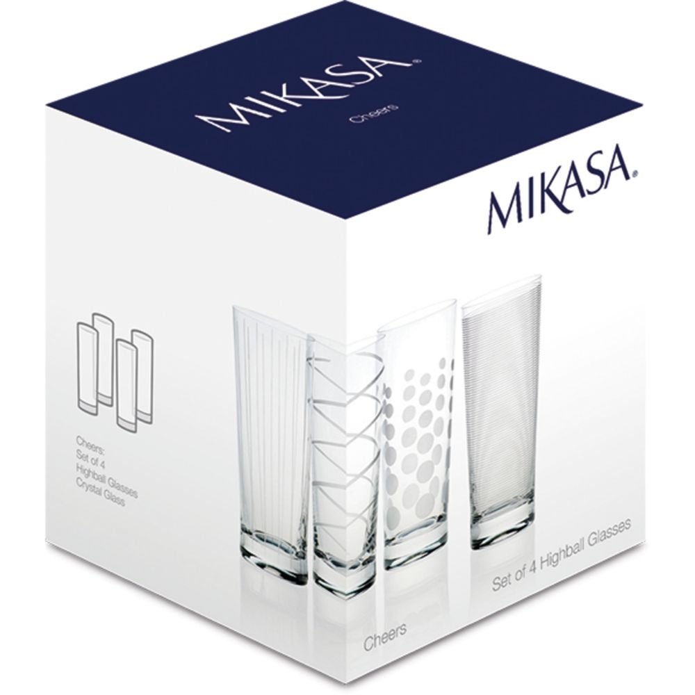 Set van 4 Longdrink Glazen, 0.55 L - Mikasa | Cheers