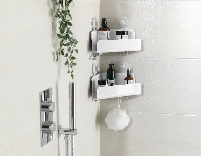 EasyStore Doucherek, Set van 2 Stuks, Hoek - Joseph Joseph