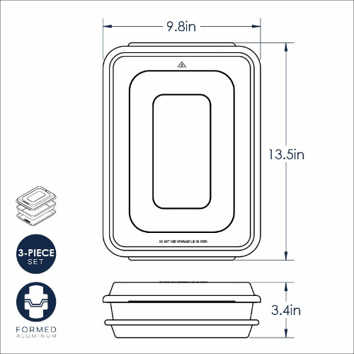 All-Purpose Bak Set, 3 Delig, Aluminium - Nordic Ware | Naturals