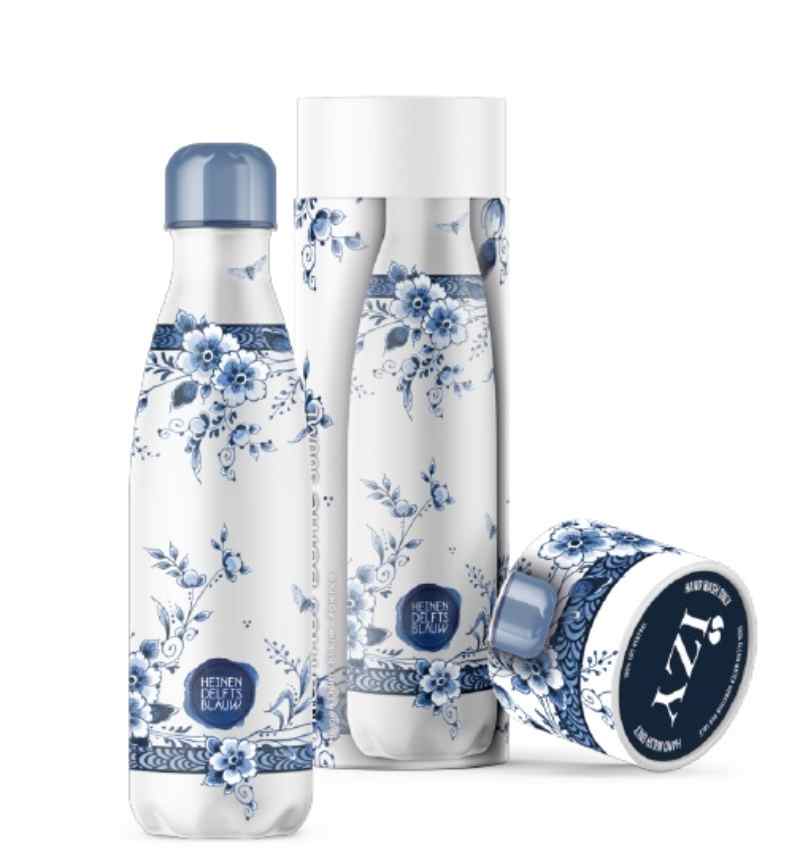 Thermosfles 0.5L, RVS, Aardewerk - IZY | Heinen Delfts Blauw