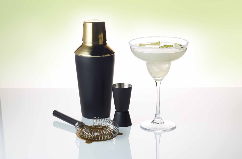 Cocktail Set, 3 Delig, Zwart/Goud - BarCraft