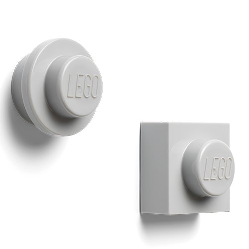Magneten set van 2. Grijs - LEGO