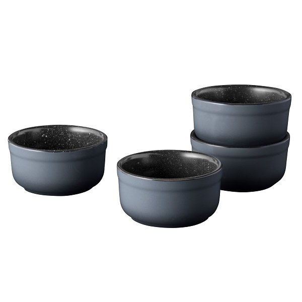 Ramekin set van 4 Laag , 9 cm - Zwart - BergHOFF | Gem