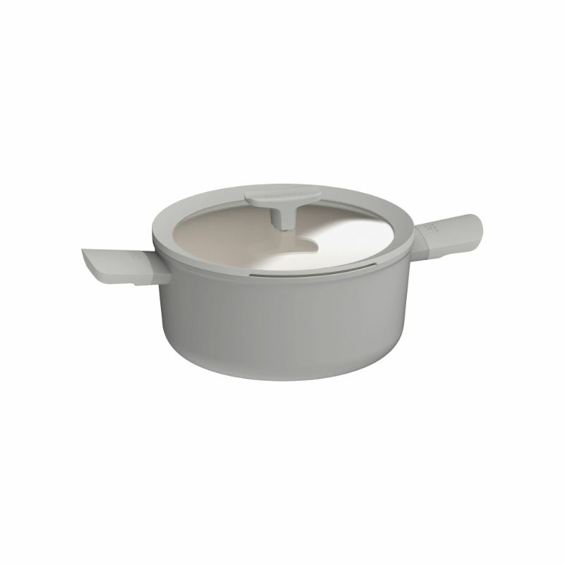 Balance Kookpan, Laag, Non Stick, 24 cm, 4.4 L, Moonmist, Gerecycled Aluminium - BergHOFF | Leo Line