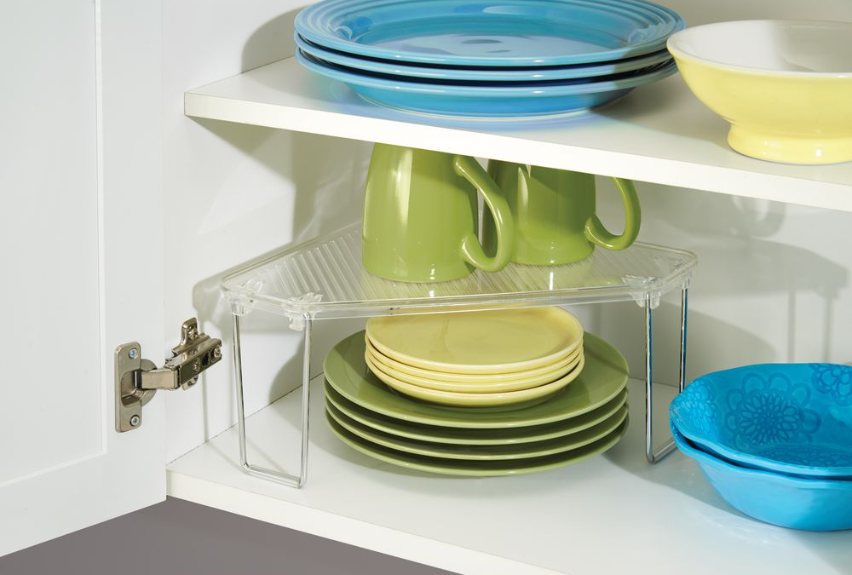 Voorraadkast Organizer, Hoek, 34.5 x 23 x 14 cm, Kunststof, Transparant - iDesign | Linus