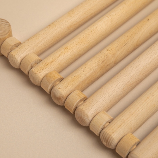 KitchenCraft Idilica Beech Wood Wall Rack, Boxed