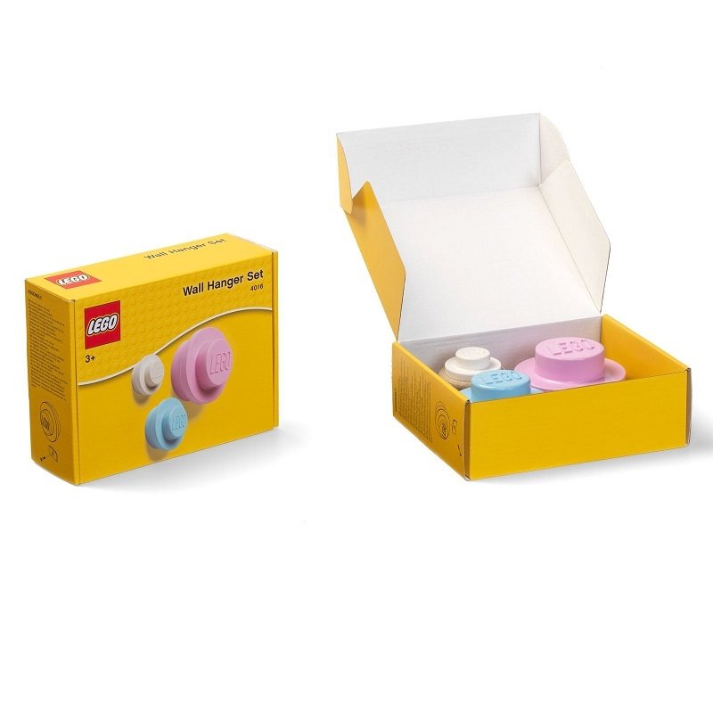 Wandhaken set van 3, Pastel - LEGO