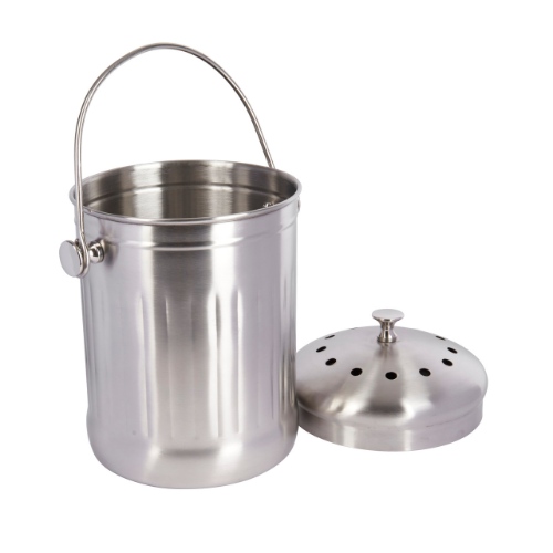 KitchenCraft Stainless Steel Worktop Compost Bin