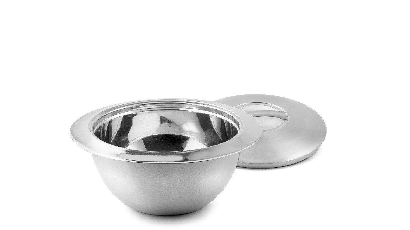 Thermo Schaal Met Deksel, Diameter 20 cm, Dubbelwandig, 1 liter – Weis