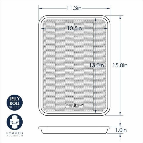 Bakplaat met Structuur, 40 x 28,7 cm, Aluminium - Nordic Ware | Naturals Prism