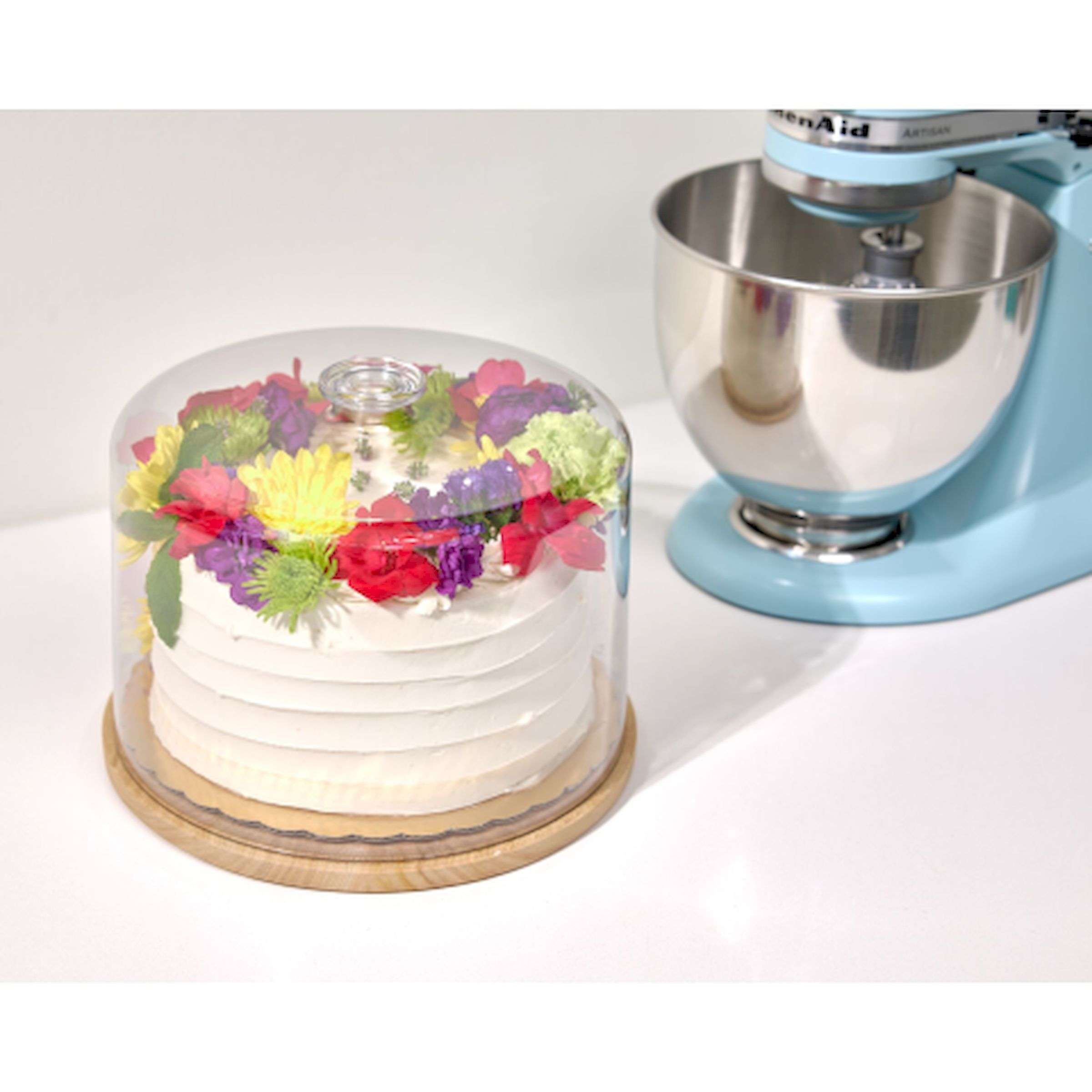 Stolp met voet, 27cm  - Kunststof / Hout | Ro Pansino x iDesign