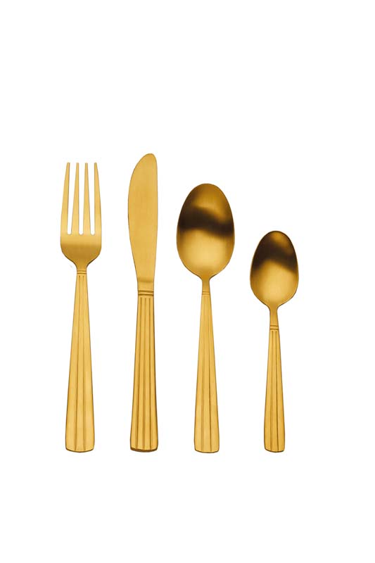 Bestekset, 16-delig - Couvert - 4 persoons - Goud - Mikasa