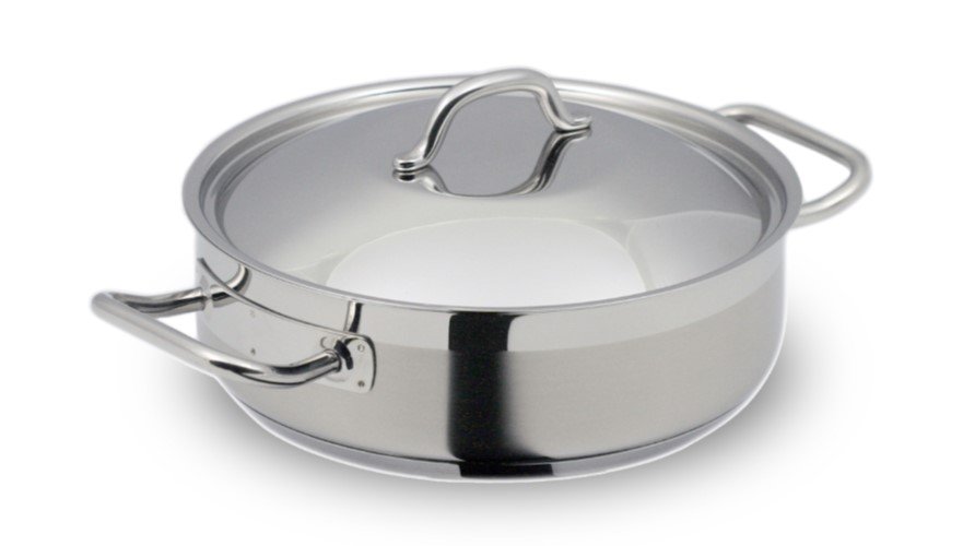 Sauteerpan extra laag, RVS, 28 cm  - Silampos