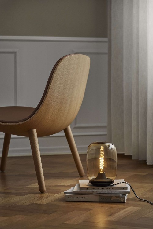 LED Lamp, Tafellamp, Bruin, 21 cm, Getint Glas, Kunststof -  Eva Solo | Acorn