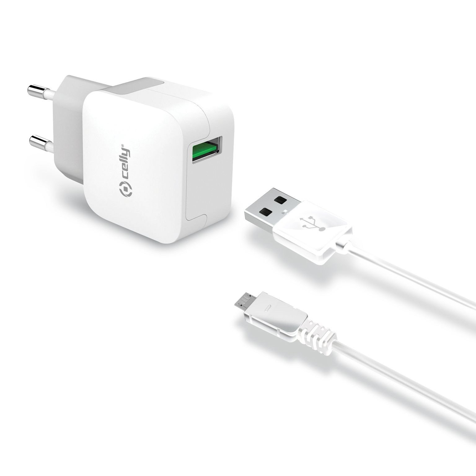 Turbo Lichtnetadapter met Micro-USB Kabel - Celly
