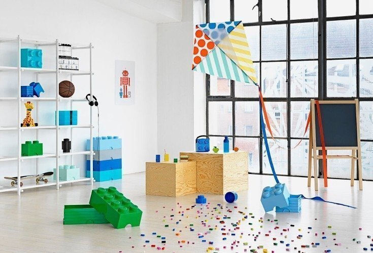 Opbergbox Brick 1 Rond. Blauw - LEGO