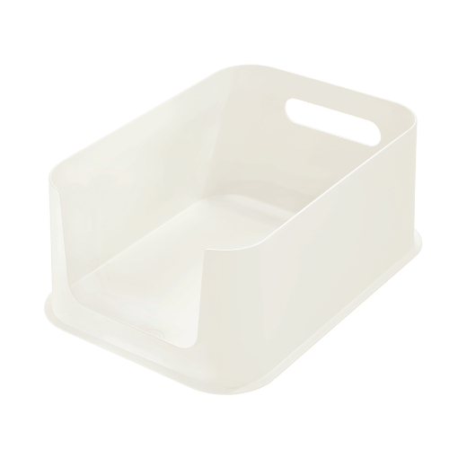 Opbergbox met Opening, 30.2 x 21.3 x 12.7 cm, Kunststof, Kokoswit - iDesign | Eco Storage