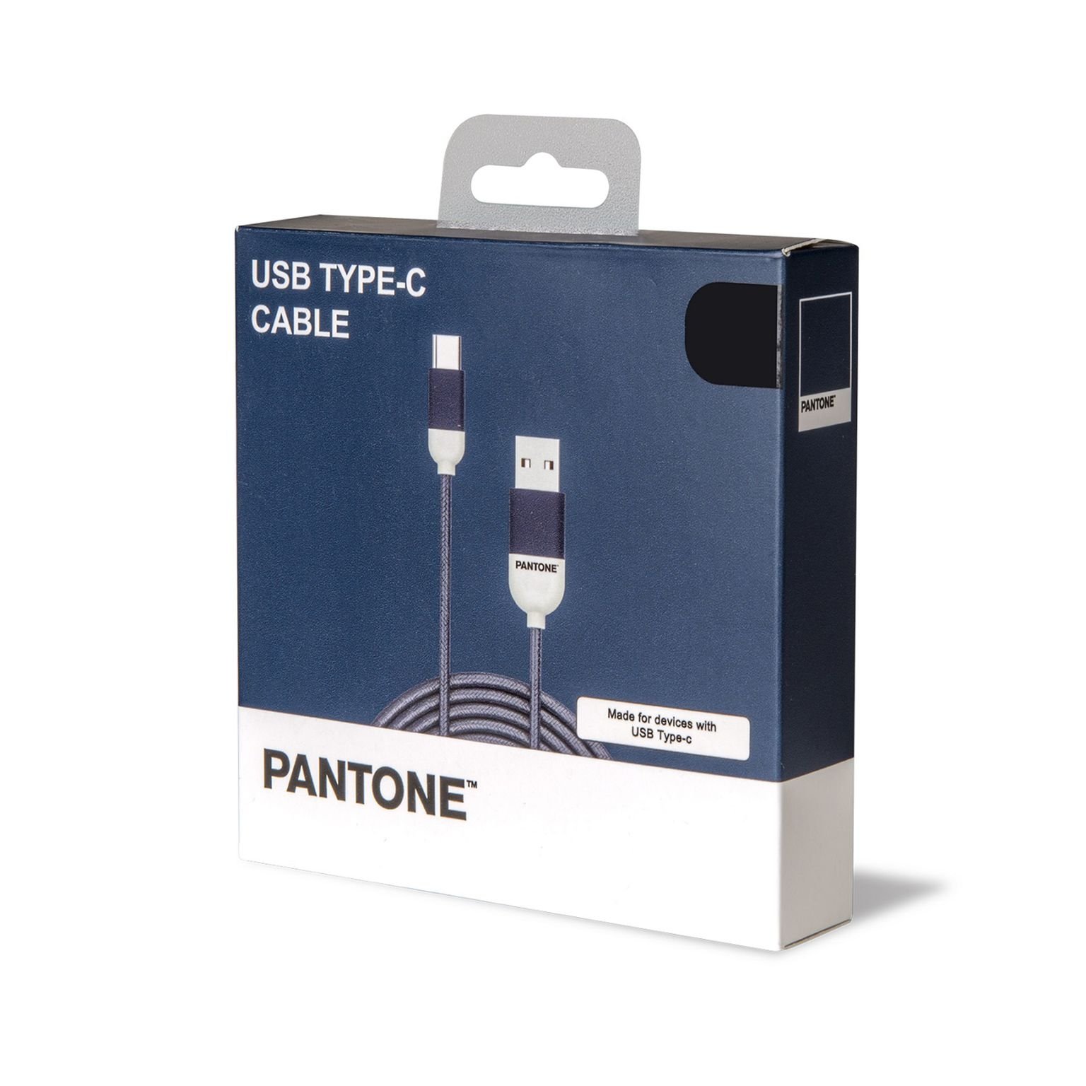 USB-Kabel Type-C, 1,5 meter, Blauw - Rubber - Celly | Pantone