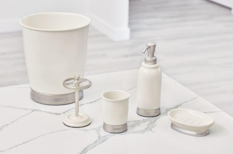 Zeepblokhouder, Keramiek/Kunststof, Wit - iDesign | Bexley