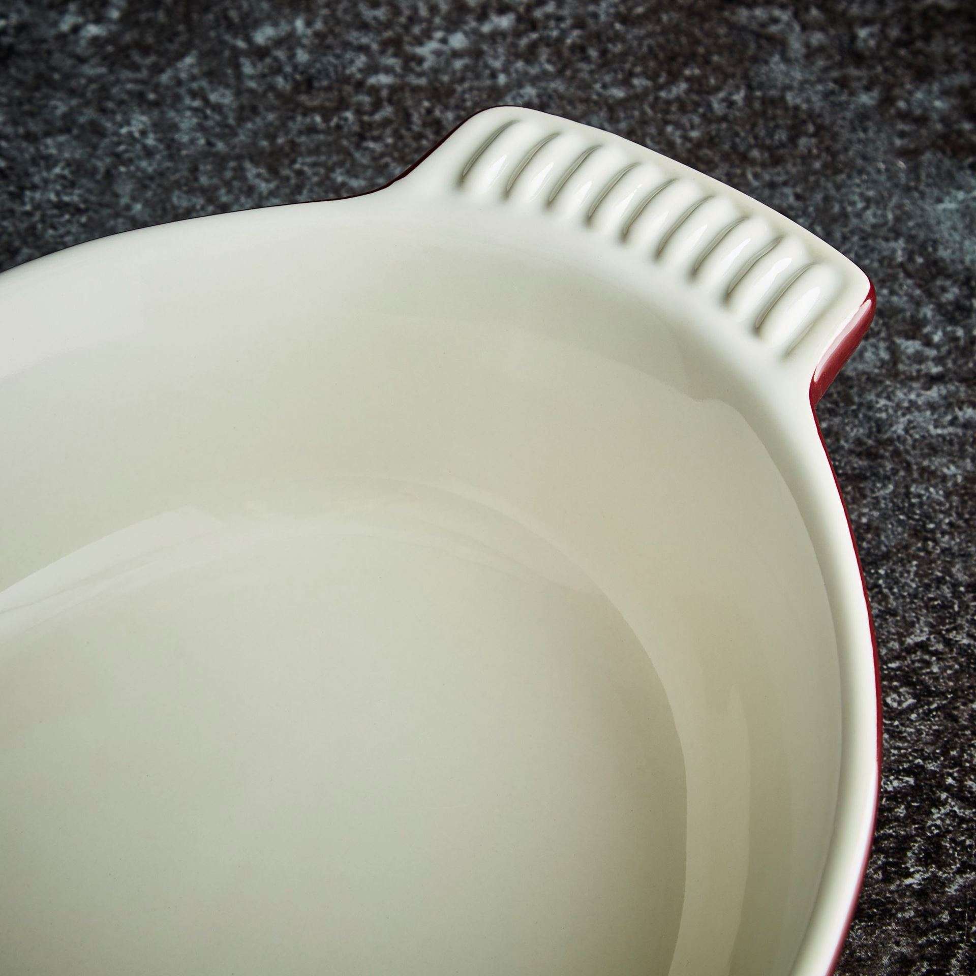 Ovenschalen, Set van 2 Stuks, Ovaal, Klein en Groot, Rood, Keramiek - Barbary & Oak | Foundry