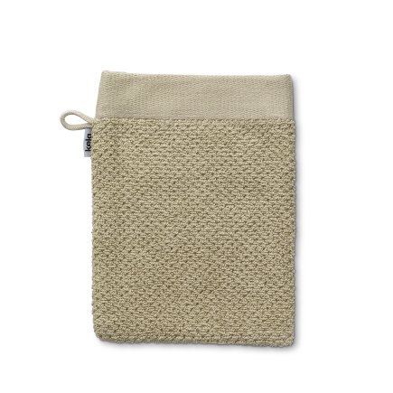 Washandje, 15 x 21 cm, Beige, Organic Katoen - Kela | Lavinia
