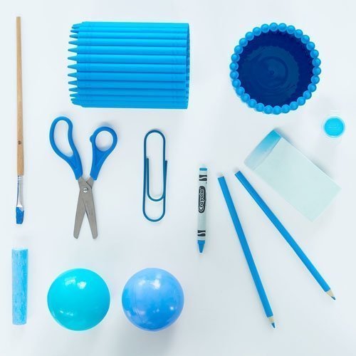 Potlodenbak. Blauw - Polypropyleen - Crayola