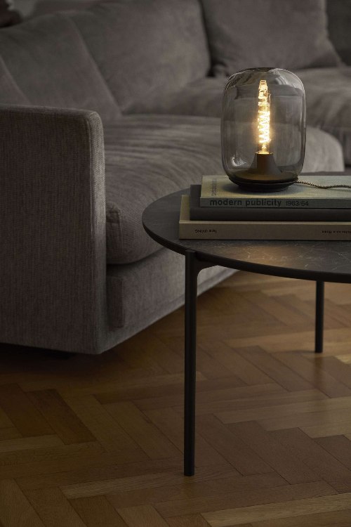 LED Lamp, Tafellamp, Grijs, 21 cm, Getint Glas, Kunststof -  Eva Solo | Acorn