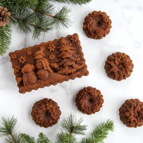 Bakvorm "Winter Wonderland Loaf Pan" - Nordic Ware | Sparkling Silver Holiday