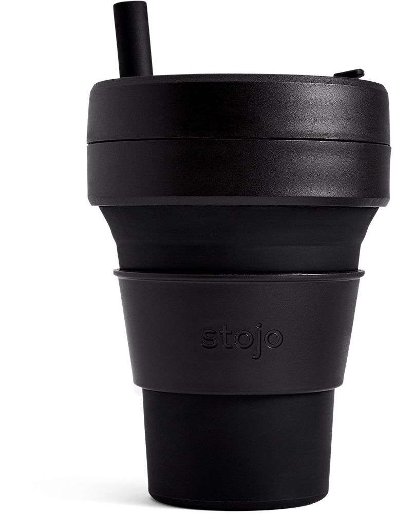 Biggie Cup, Ink - 470 ml - Koffiebeker - Drinkbeker - Diep Zwart - Opvouwbaar | Stojo