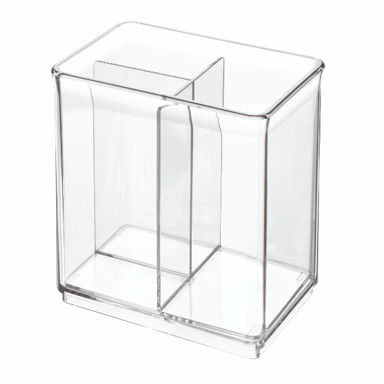 Verdeler voor Opbergbox, 3 Vakken, Kunststof, Transparant - iDesign | The Home Edit