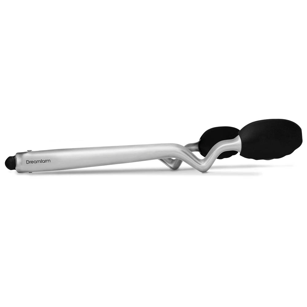 Keukentang Clongs, 31,5cm - RVS - Zwart - Click/Lock, Sit up | Dreamfarm