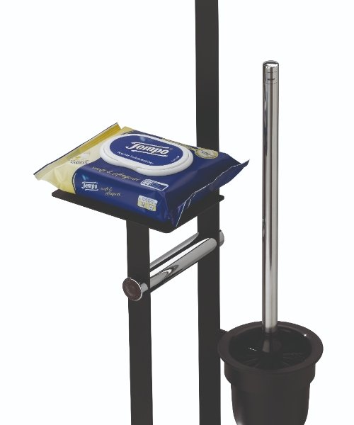 Sirius Toiletrol en wc-borstel Houder - Zilver - Kela