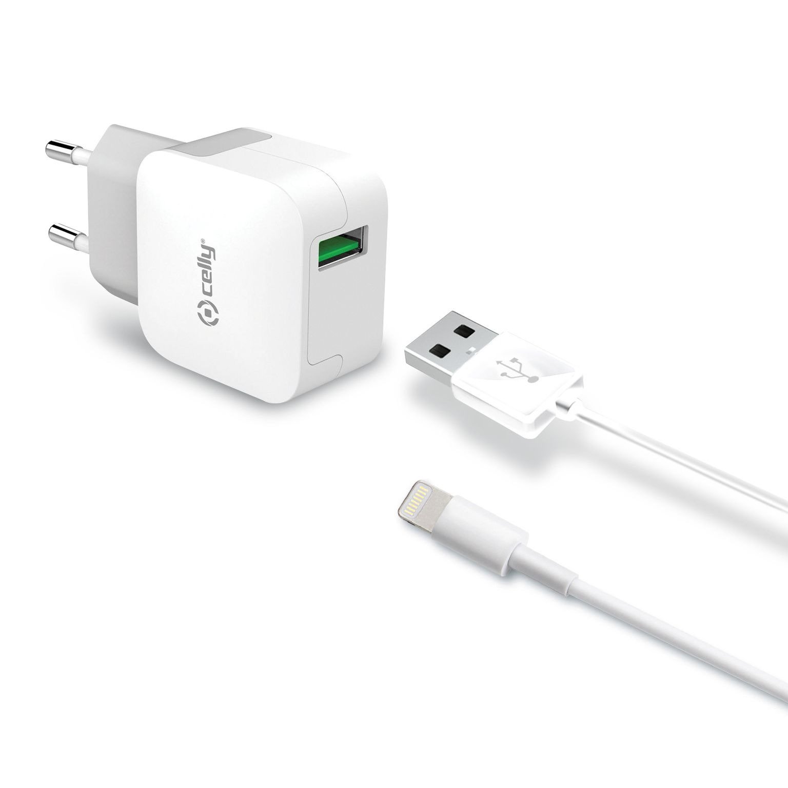 Turbo Lichtnetadapter met USB-Lightning Kabel - Celly