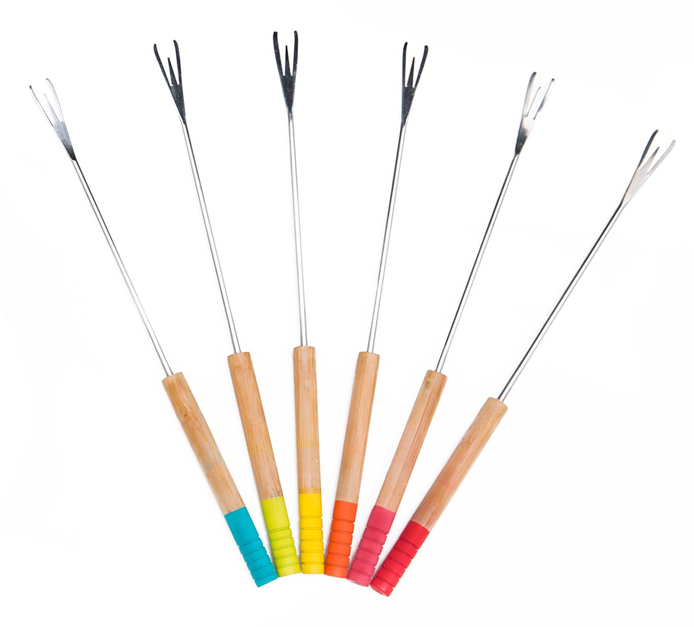 Fonduevorkenset, 6 stuks, 25 cm, Multicolor - Pebbly
