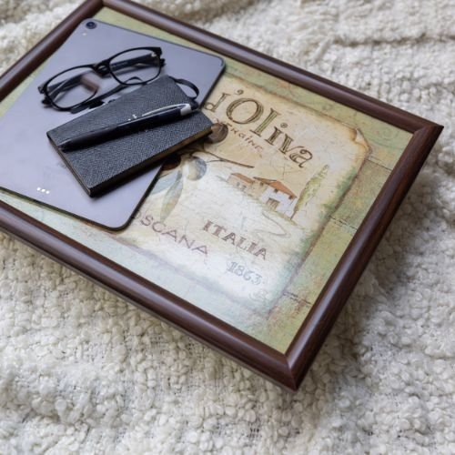 Laptray, Schoot Dienblad,  Olio d'Oliva, 44 x 34 cm - Creative Tops