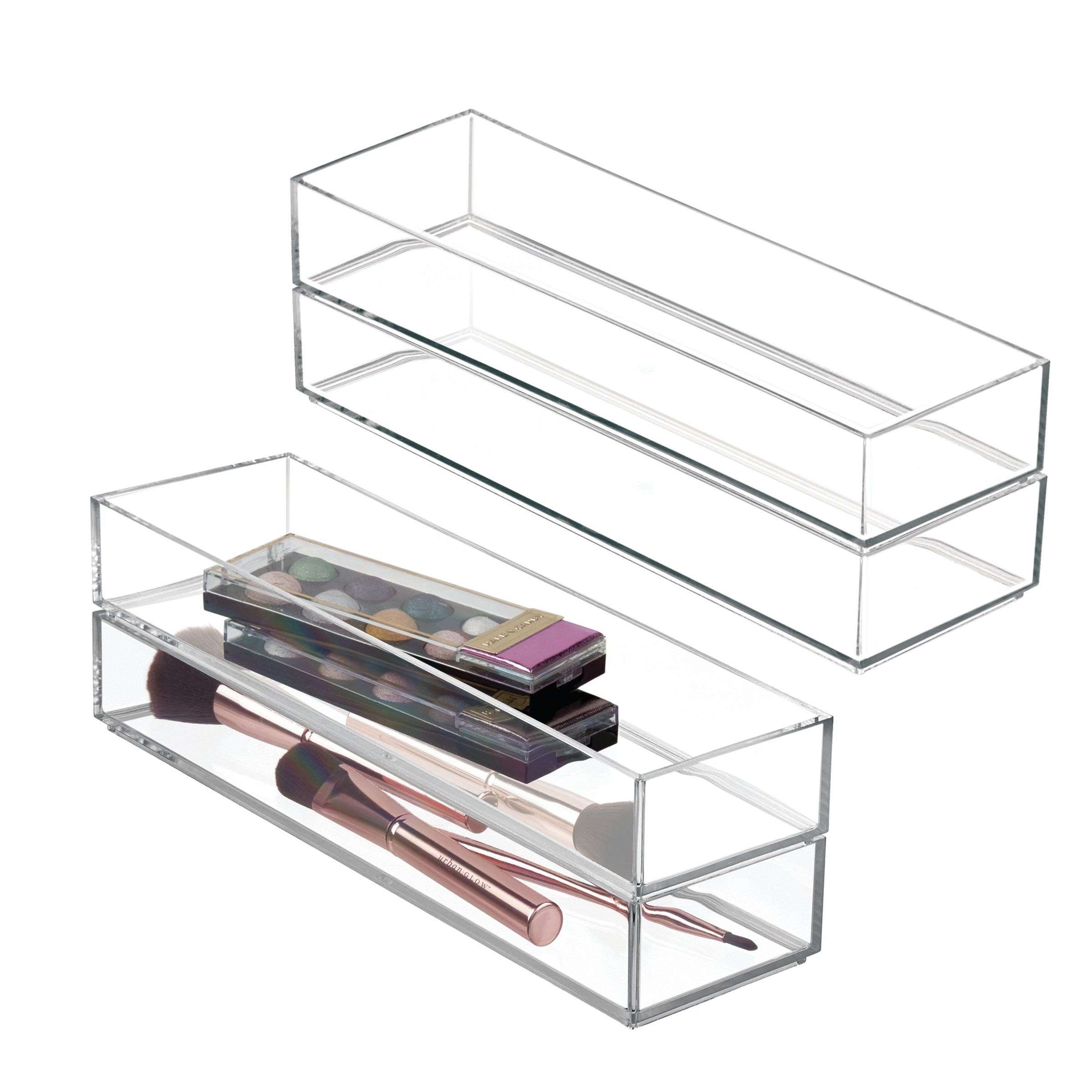 Lade Organizer, Make-up Organizer, 10.2 x 30.5 x 5.1 cm, Transparant, Kunststof - iDesign | Clarity