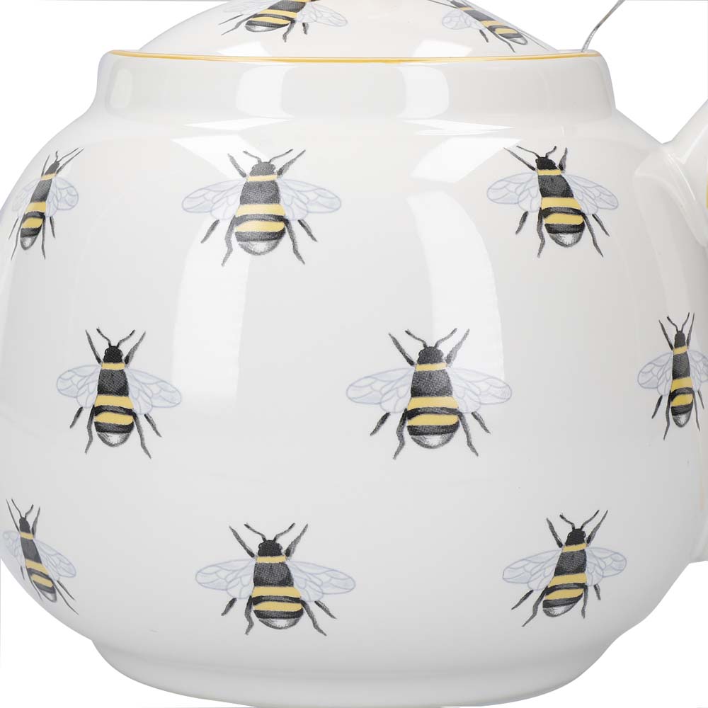 Theepot Bij - Keramiek - 1,2 Liter - Incl Theefilter - Londen Pottery