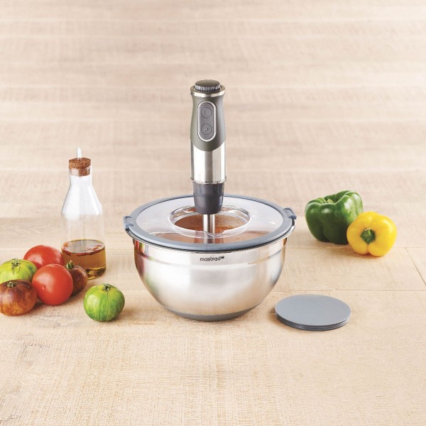 Mengkom met Deksel, RVS, Ø24 cm, Grijs - Mastrad