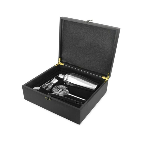 Cocktail Set, 5 delig, RVS - Cocktailshaker, Barmaatje, Menglepel, Ijstang, Cocktailzeef - Laguiole by Haws