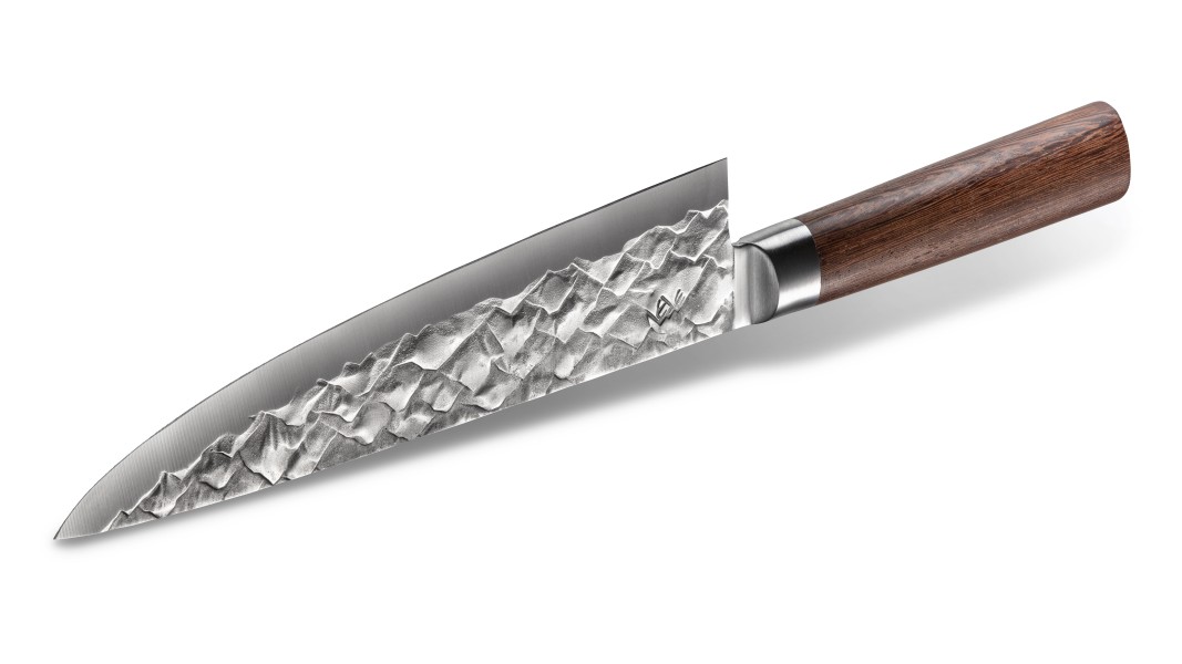 Koksmes, 20.5 cm, Duits staal, 3D bergpatroon | BARE Cookware