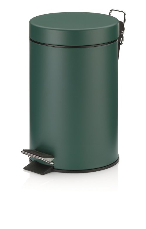 Monaco Pedaal Afvalemmer  - 3 liter - Donker Groen - Kela