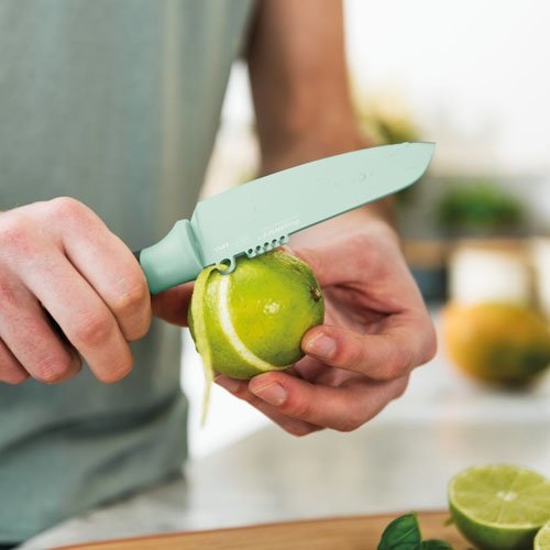 Groentemes met rasp 11 cm, Mintgroen - Roestvrij staal - BergHOFF|Leo Line