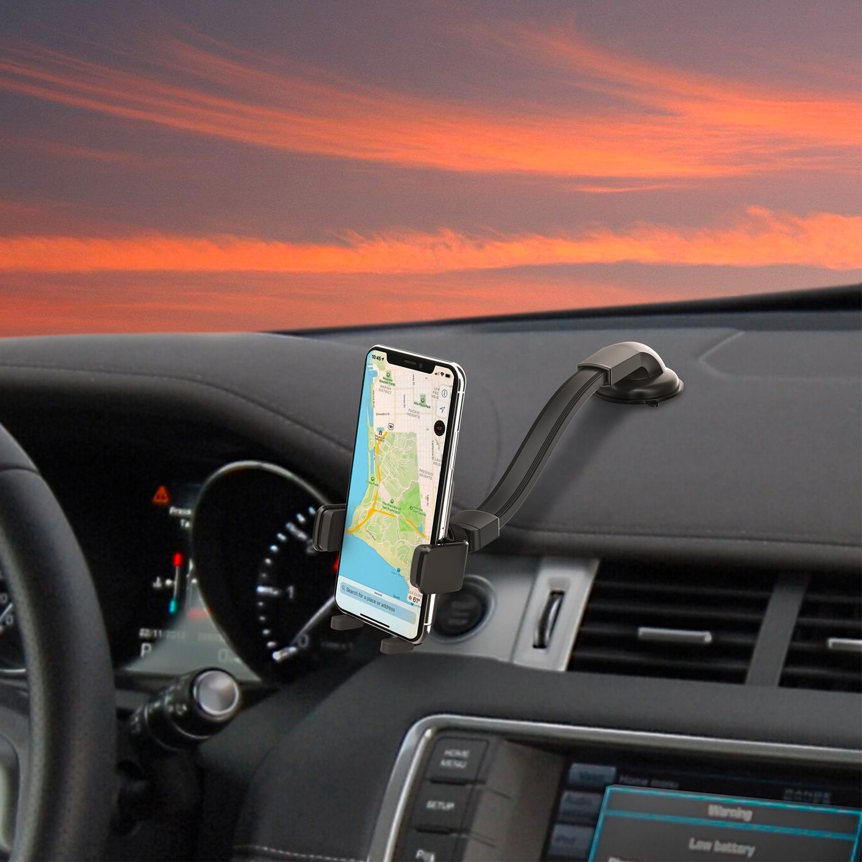 Auto Smartphonehouder Mount Flex Plus, Zwart - Celly