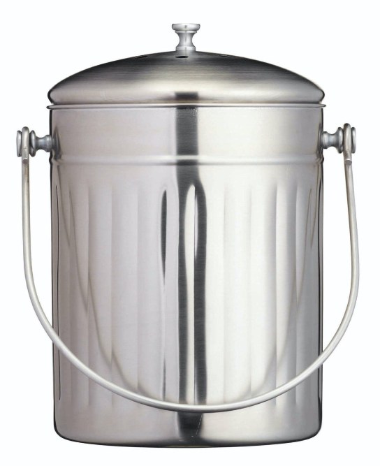 KitchenCraft Stainless Steel Worktop Compost Bin